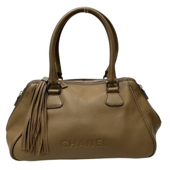 Chanel Embossed Tassel Brown Handbag, Size 8, Women's - Picture 1 of 9